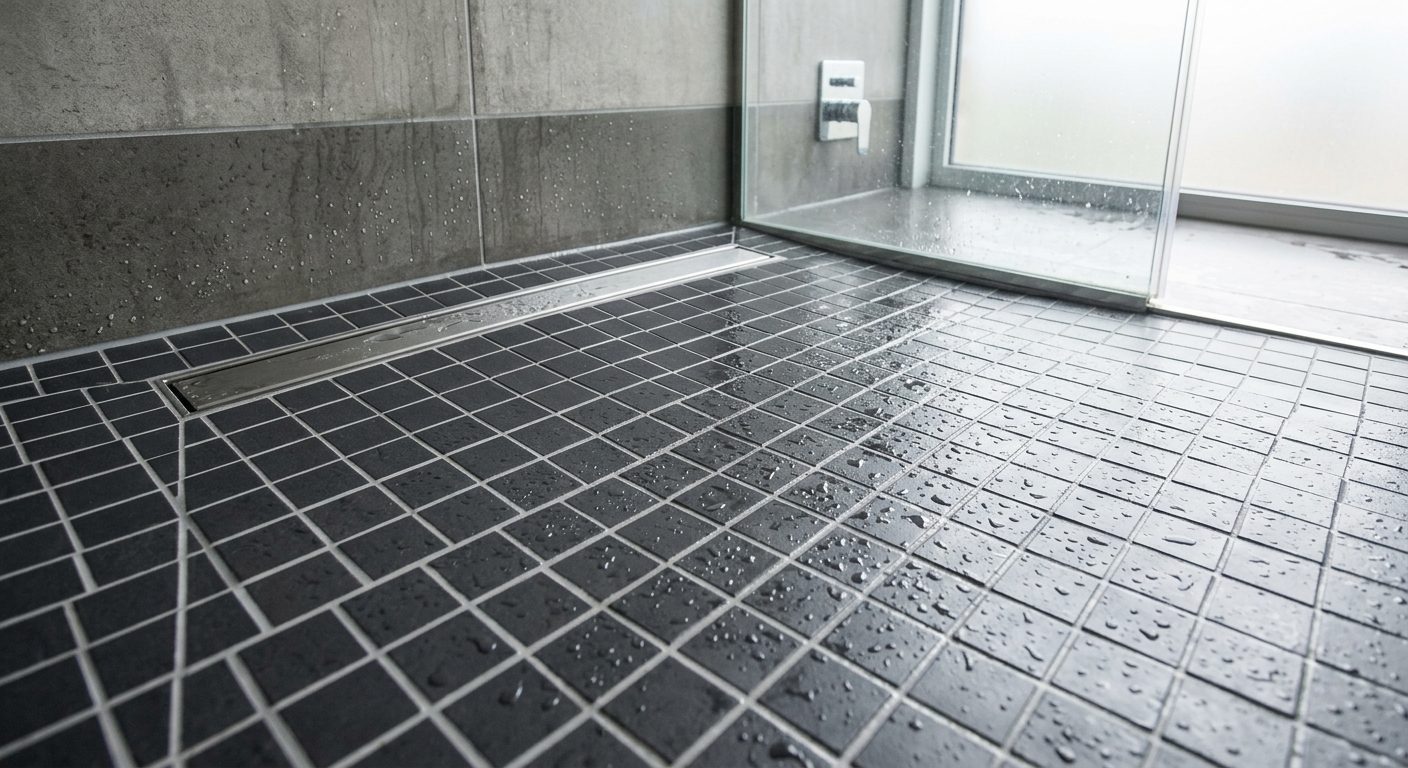 Epoxy voegwerk op douchevloer